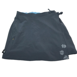 Adidas wrap skort floral embroidery grey size M
